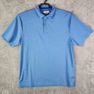 Mens Light Blue Grand Slam Performance Short Sleeve Golf Polo Shirt Size L Large